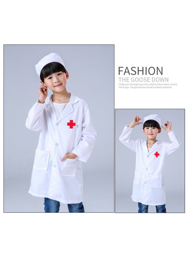 Medical Professional Children’s Career Role Play Set with Doctor Coat and Toy Accessories, Kids Pretend Play Outfit for Imaginative Learning and Dress-Up Fun 6to7 years 120cm - Image 5